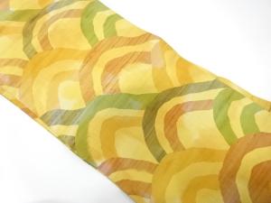 節紬　青海波模様　名古屋帯